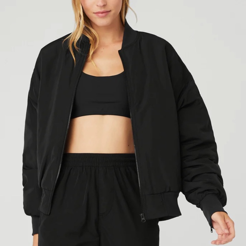 Black bomber jacket